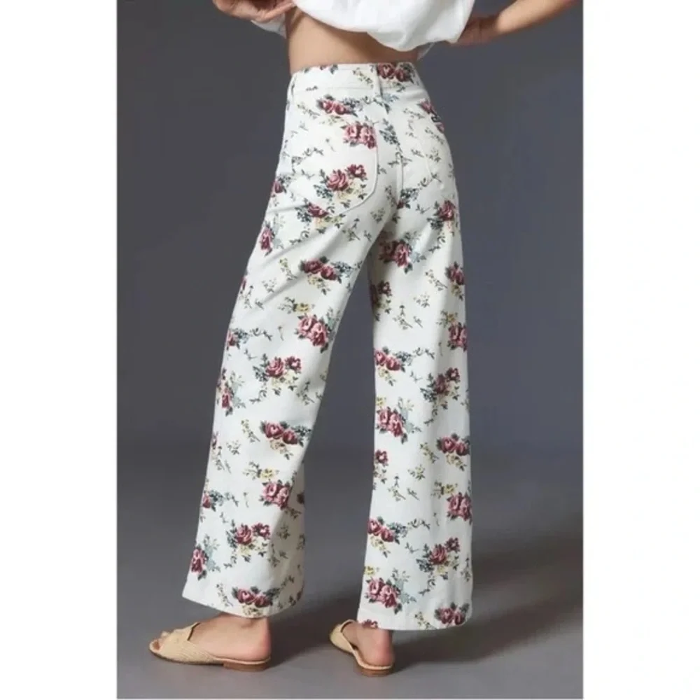 ROLLA’S High Rise Wide Leg Floral Print Jeans - Picture 2 of 16